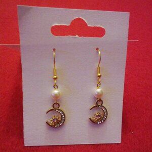 Handmade Anime Manga Kawaii Cute Moon Magical Girl Cosplay Faux Pearl Earrings!